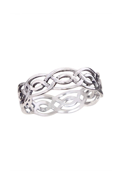 Sterling Silver Open Celtic Band Ring - SS