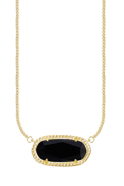 Black Onyx Pendant Necklace - GF