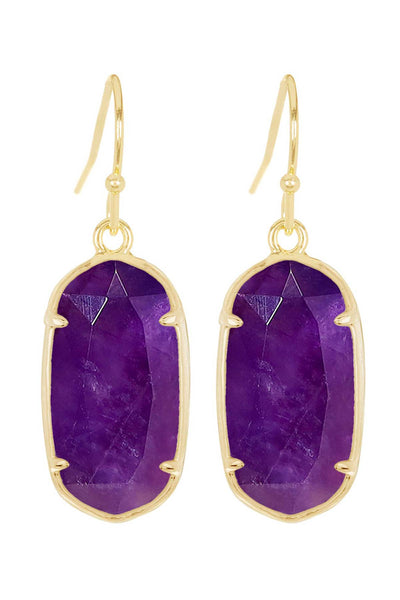 Amethyst Casey Drop Earrings - GF