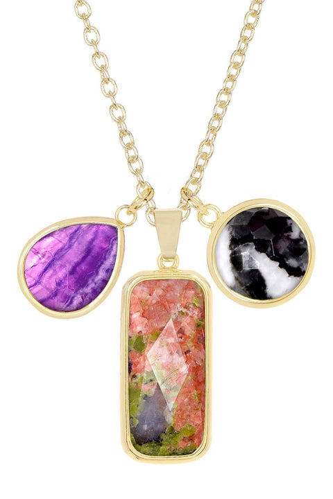 Mixed Gemstone Kasey Necklace - GF