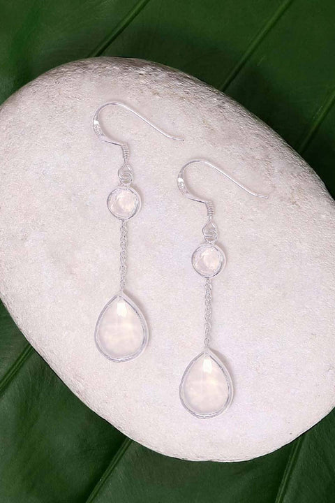 Moonstone Crystal Helen Earrings - SF