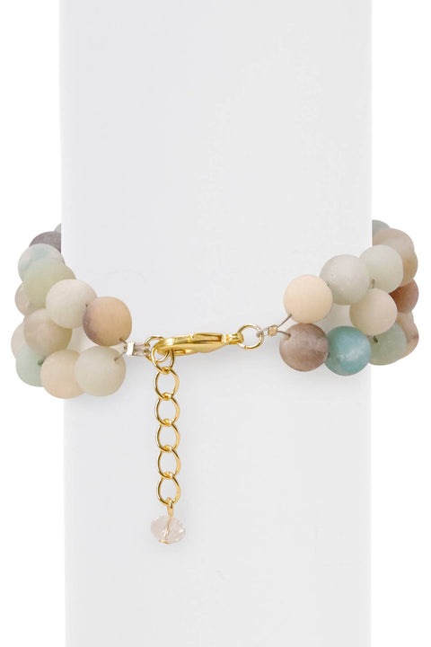 Matte Amazonite 8mm Beads Braided Bracelet - GF