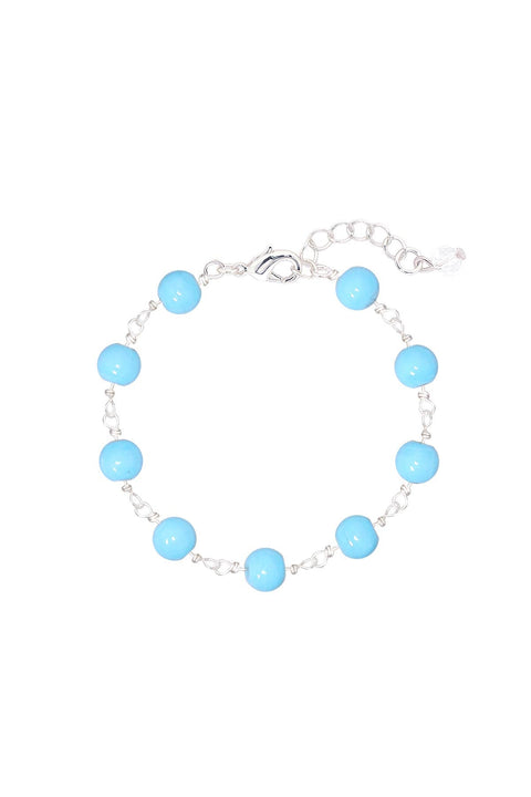 Blue Murano Glass Mala Beads Bracelet - SF