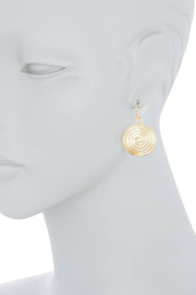 Mandala Swirl Drop Earrings - GF