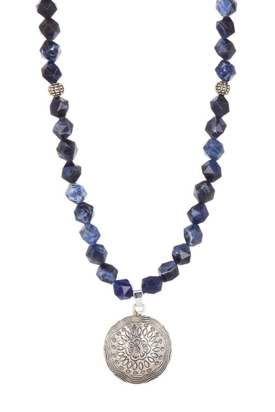 Lapis Mala Beads Necklace - SF