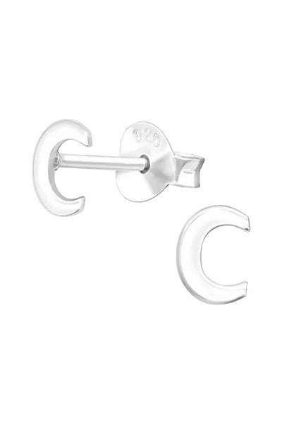 Sterling Silver Individual Letter Ear Studs - SS