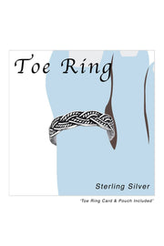 Sterling Silver Knot Adjustable Toe Ring - SS