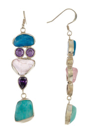 Sterling Silver Mixed Gemstone Shiva Earrings - SS