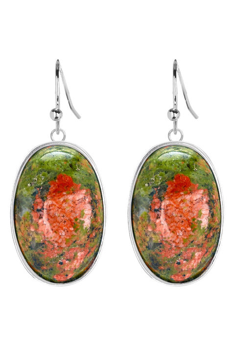 Unakite Statement Earrings - SF