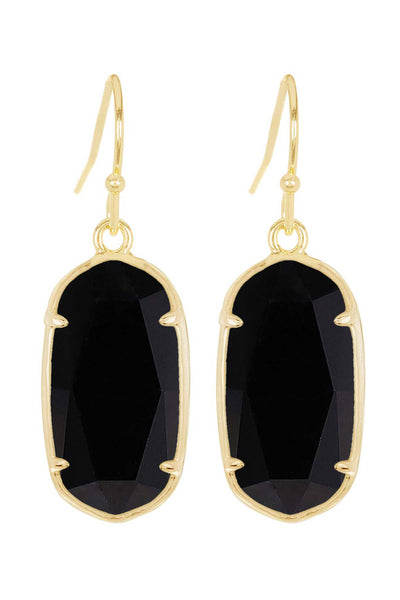 Black Onyx Casey Drop Earrings - GF