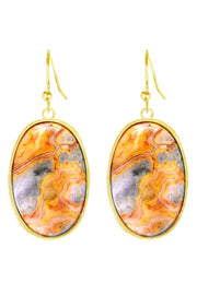 Crazy Lace Agate Statement Earrings - GF