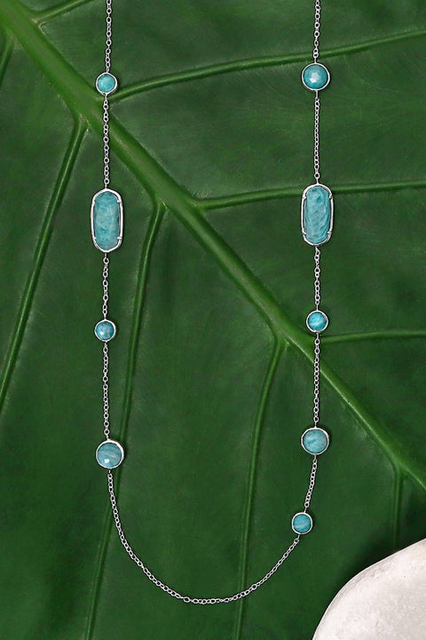 Amazonite Ashley Station Necklace - SF