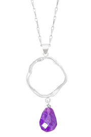 Amethyst & Orbit Pendant Necklace - SF