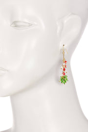 Mixed Austrian Crystal Christmas Drop Earrings - GF