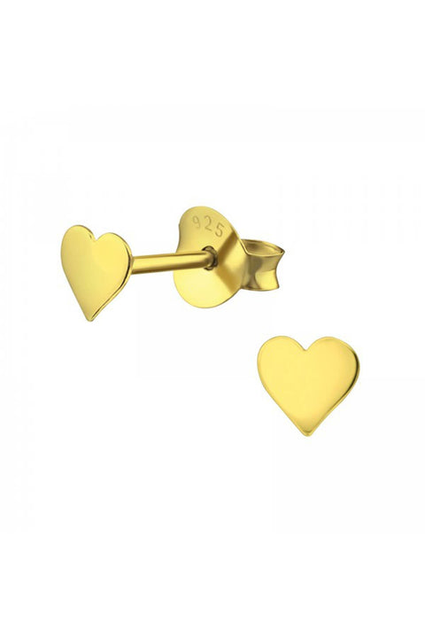 Sterling Silver Heart Ear Studs - VM