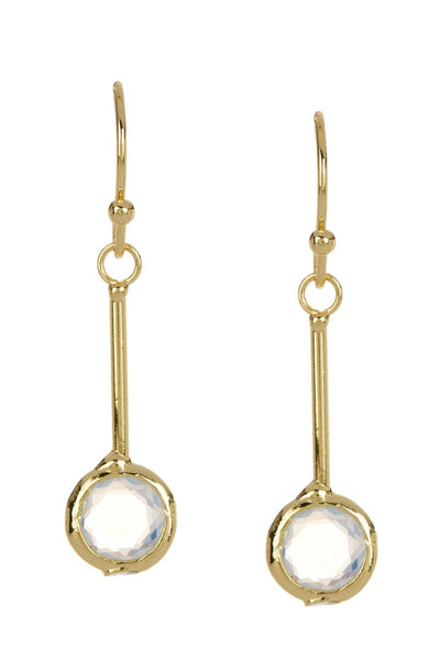 Moonstone Crystal Drop Earrings - GF