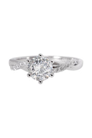 Sterling Silver Moissanite Engagement Ring - SS