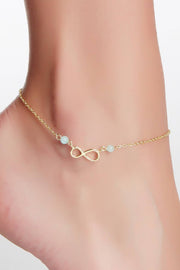 Amazonite & Infinity Charm Anklet - GF