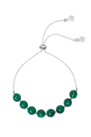 Malachite Beaded Slider Bracelet - SF