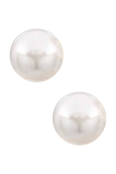 Sterling Silver 5mm Faux Pearl Stud Earrings - SS