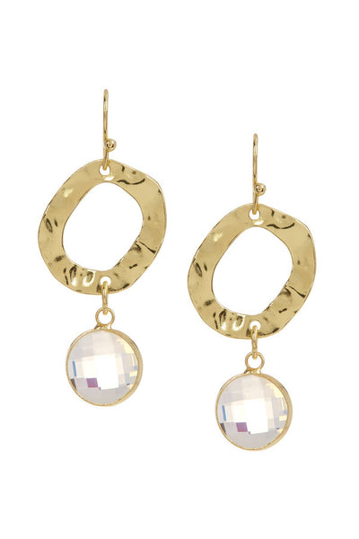 Statement Earrings In Moonstone Crystal - GF