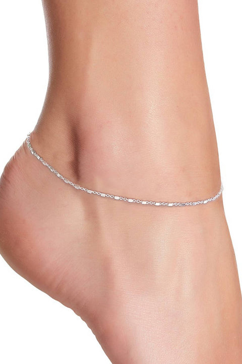 Sterling Silver Itailian Cable Anklet