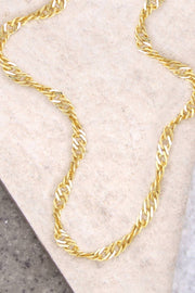 14k Gold Plated 2mm Singapore Chain - GP