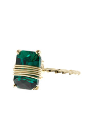 Emerald Crystal Rectangle Ring - GF