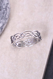 Sterling Silver Open Celtic Band Ring - SS