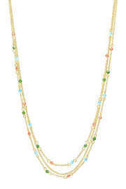 Mixed Austrian Crystal Multi Strand Necklace - GF