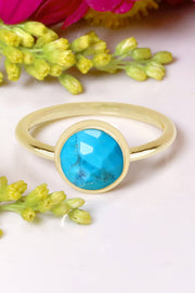 Turquoise Cab Ring - GF