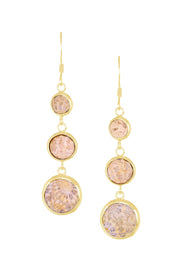 Lily Fossil Drop Earrings - GF