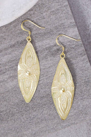 Floral Pattern Earrings - GF