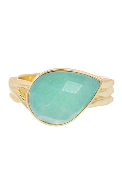 Amazonite Crystal Ring - GF