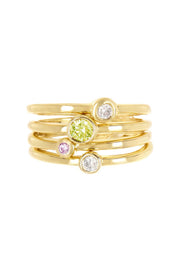 Cubic Zirconia Stack Ring Set - GF