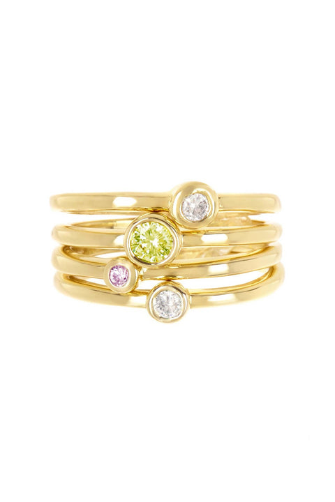 Cubic Zirconia Stack Ring Set - GF