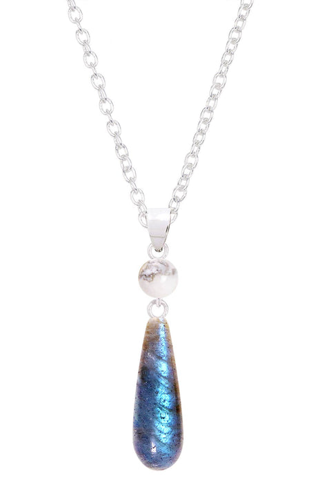 Labradorite & White Howlite Pendant Necklace - SF