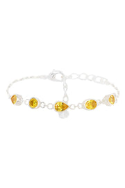 Citrine CZ Station Bracelet - SF