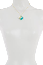 Amazonite Crystal Pendant Necklace - GF