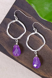 Amethyst & Orbit Drop Earrings - SF