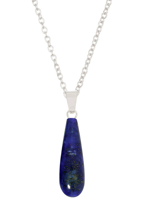 Lapis Teardrop Pendant Necklace - SF