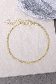 14k Gold Plated 2mm Popcorn Chain Bracelet - GP