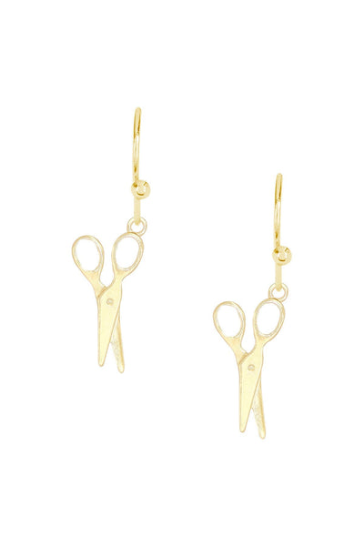 14k Gold Plated Scissors Drop Earrings - GF