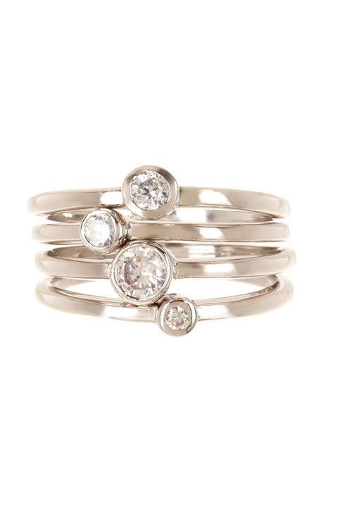 CZ Stack Ring Set - SF