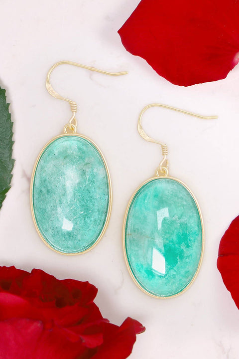 Amazonite Statement Earrings - GF