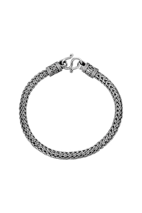 Sterling Silver Men's Bali Link Bracelet - SS