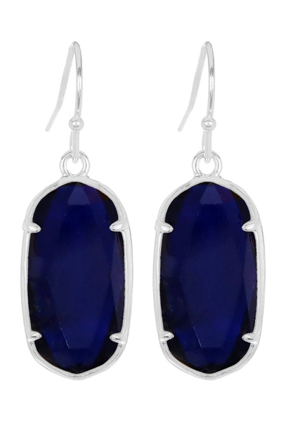 London Blue Crystal Drop Earrings - SF