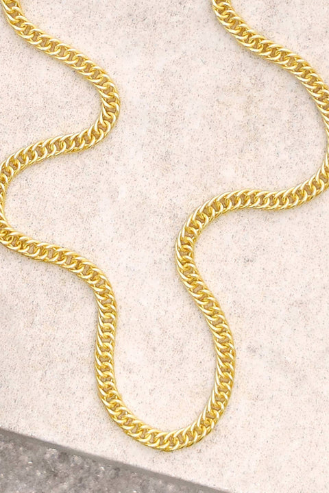 14k Gold Plated 1.5mm Curb Chain - GP