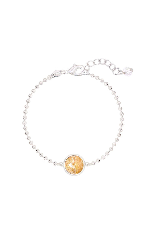 Lily Fossil Beaded Charm Bracelet - SF