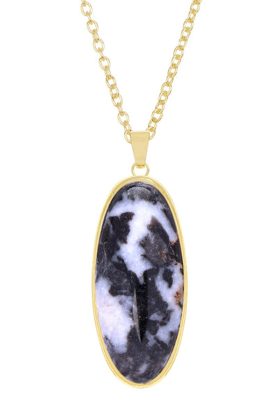 Zebra Jasper Pendant Necklace - GF